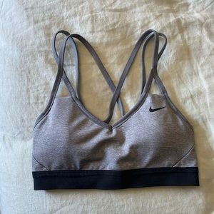 Nike Dri- Fit Cross-back Sports Bra Grey- XS